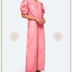 Sea New York Pink Puff Sleeve Jumpsuit